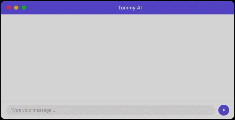 GIF image: Tommy AI. Loqsea's Chatbot for commodity trading analysis
